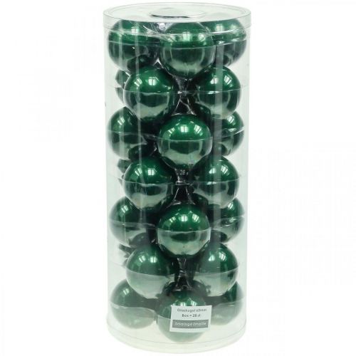 Floristik24 Julekugler glas Juletræskugler grøn mat Ø6cm 24 stk