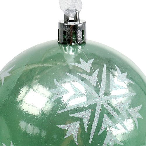 Floristik24 Julekugle Ø8cm lysegrøn plast 1stk