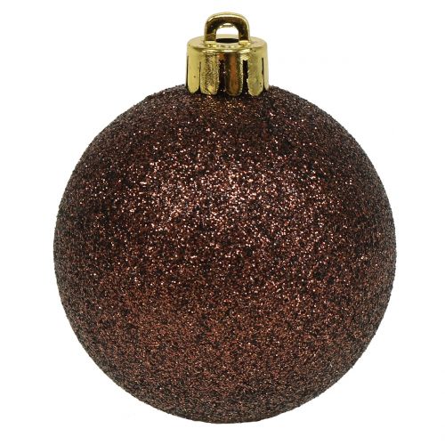 Floristik24 Julekugler chokoladebrun blanding Ø6cm 10stk