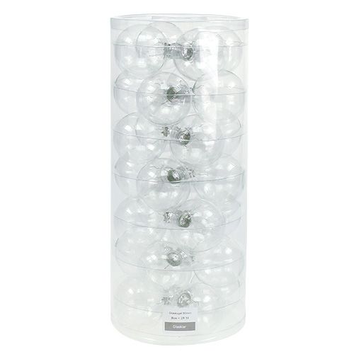 Floristik24 Julekugleglas Ø6cm klar 24 stk