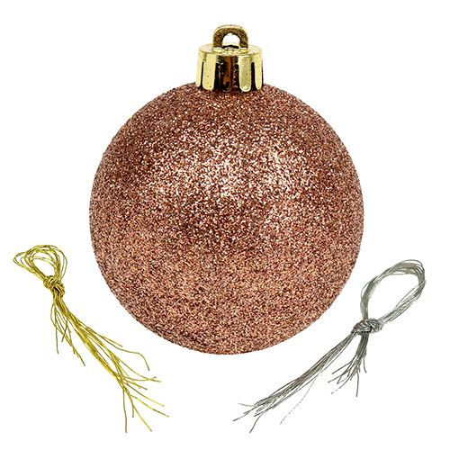 Floristik24 Julekugle plast Ø6cm grøn røv. 30stk
