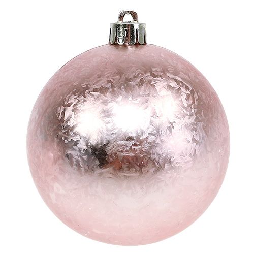 Floristik24 Julekugleplast Ø8cm lyserosa 3stk