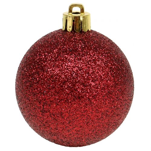 Floristik24 Julekugle rubinrød blanding Ø6cm 10 stk