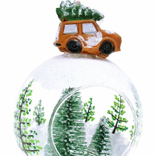 Floristik24 Glaskugle juletræspynt bil Ø8cm 3stk