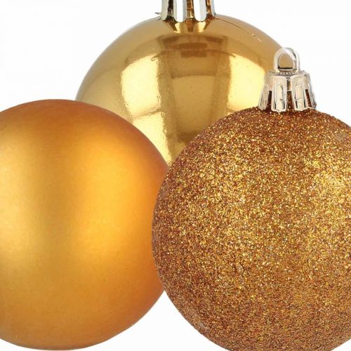 Floristik24 Juletræskugler, julepynt, træpynt orange plast Ø6cm 10stk