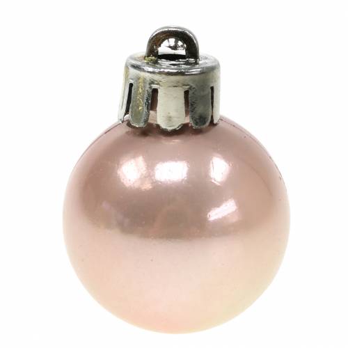 Floristik24 Juletræspynt Julekugler guld, hvid, pink 3cm 14stk