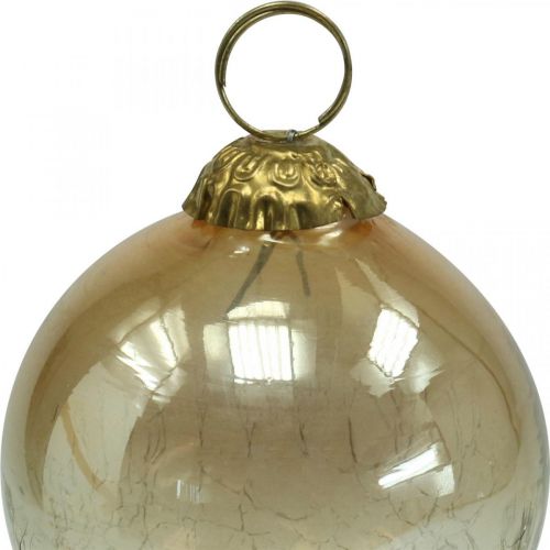 Floristik24 Julekugler glas Juletræskugler klare, brune Ø8cm 4stk