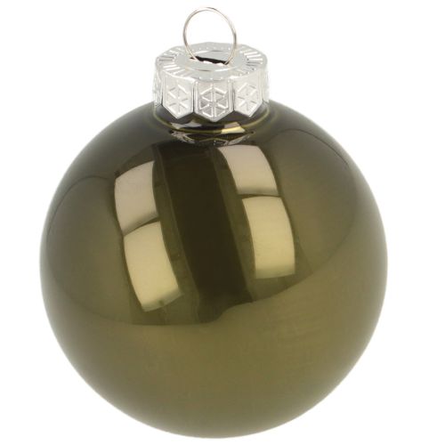 Artikel Julekugler glaskugle grøn creme Ø60mm 24 stk