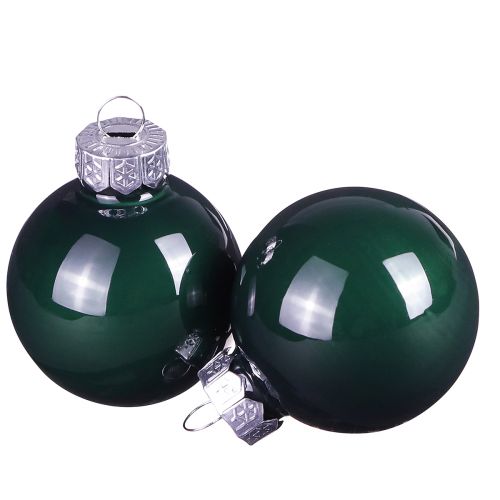 Floristik24 Julekugler glas minitrækugler grøn Ø4cm 24 stk
