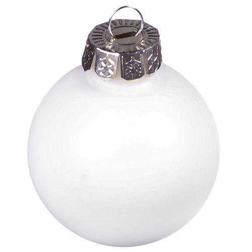 Artikel Julekugler glas hvid mat emalje Ø4cm 24 stk