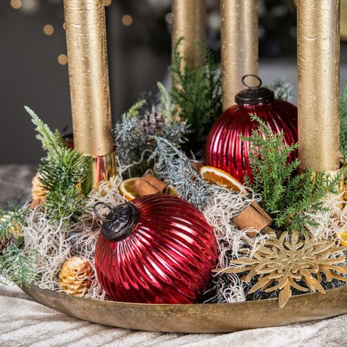 Floristik24 Julekugler glas Juletræskugler rød Ø10cm 4stk