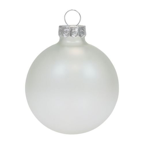 Floristik24 Julekugler glas klare uigennemsigtige juletræskugler Ø6cm 6 stk