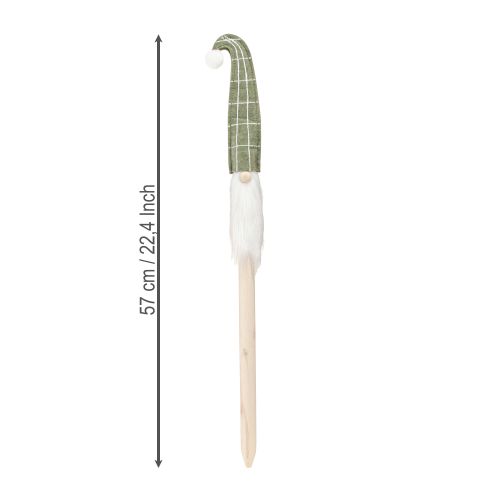 Artikel Julemanden på pind julenisse grøn 57 cm 4 stk.