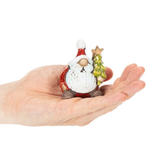 Julemandsfigur med juletræspynt, 7 cm, 2 stk. | Floristik24.dk