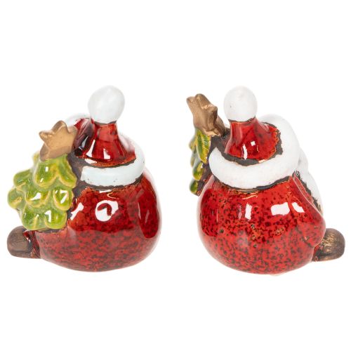 Julemandsfigur med juletræspynt, 7 cm, 2 stk. | Floristik24.dk