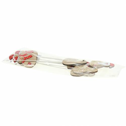 Floristik24 Pyntestik Julemand/Snemand 7cm 12 stk