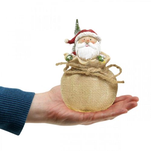 Artikel Dekorativ julemandsfigur i sæk Julepynt Ø8cm/H13cm 2 stk.