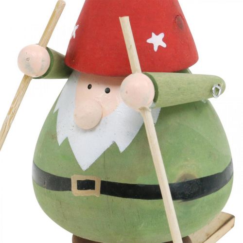 Artikel Nisse på ski dekorativ figur træ Jul Nisse figur H13cm