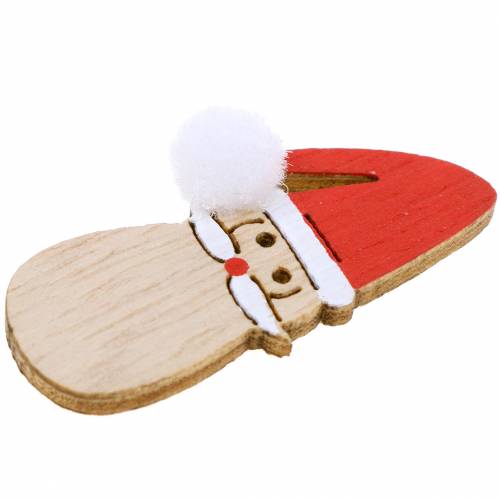 Floristik24 Scatter dekoration julemandshoved træ 4,5cm 36p