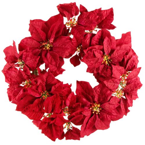 Julestjernekrans kunstige blomster jul Ø40cm