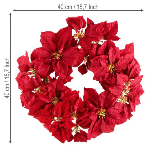 Artikel Julestjernekrans kunstige blomster jul Ø40cm
