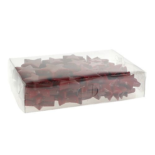 Artikel Julestjerne mix 4-5cm rød skinnende 72 stk