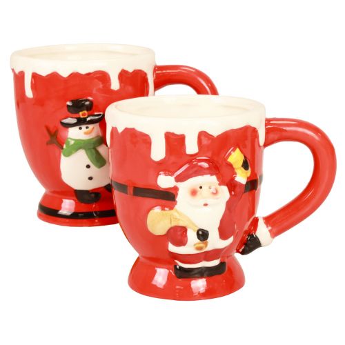 Artikel Julekopper kop julemand keramik 10,5cm 2stk