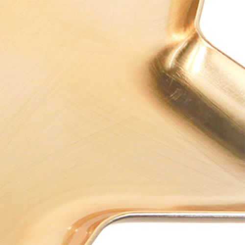 Floristik24 Juletallerken stjernedekorationstallerken guld plastik Ø31cm