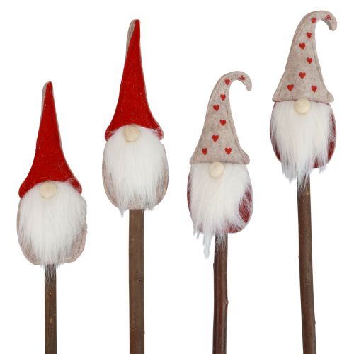 Julenisse havepæl nisse 48,5/50cm 4 stk