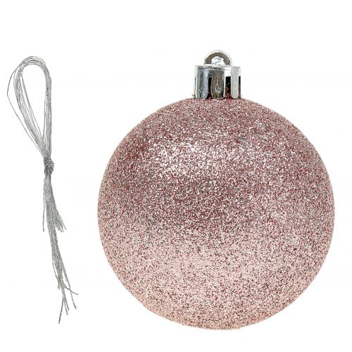 Floristik24 Julekugle plast pink mix Ø6cm 10st