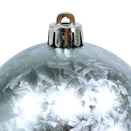 Floristik24 Julekugle plast Ø8cm isblå 3stk