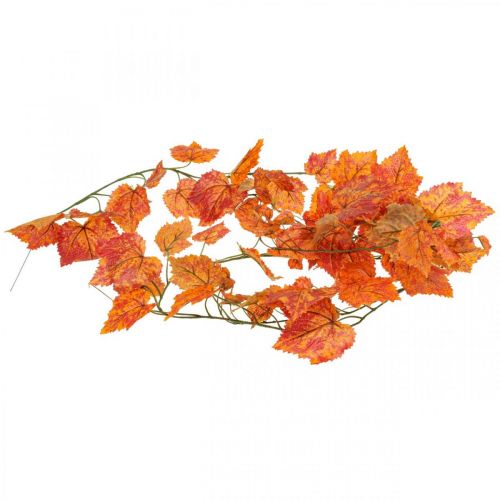 Floristik24 Vinblade guirlande blade guirlande rød orange efterår L210cm