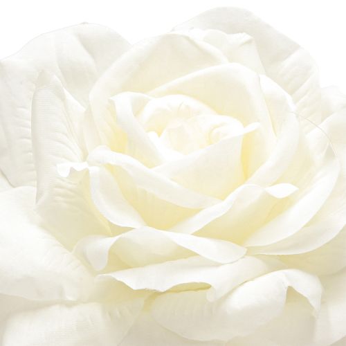Artikel Hvid Rose Falsk Rose på Stængel Silke Blomst Falsk Rose L72cm Ø13cm
