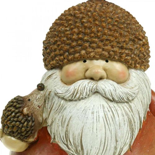 Floristik24 Imp figur med agern og pindsvin dekorativ figur efterårsbrun H19cm