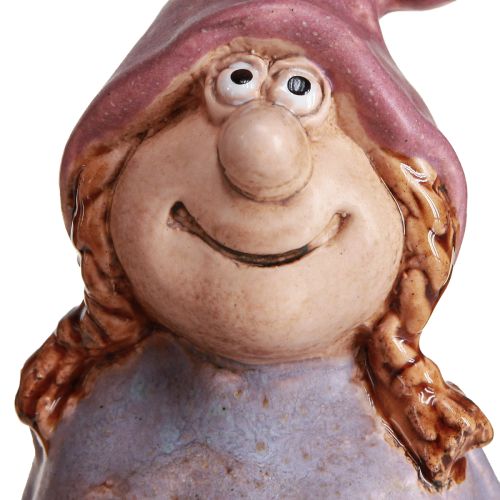 Artikel Gnome Spring Dreng Pige Par Lilla Pink H10/14cm 2 stk