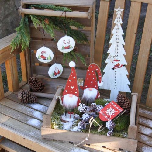 Floristik24 Deco adventskalender tal grantræ metal H50,5cm