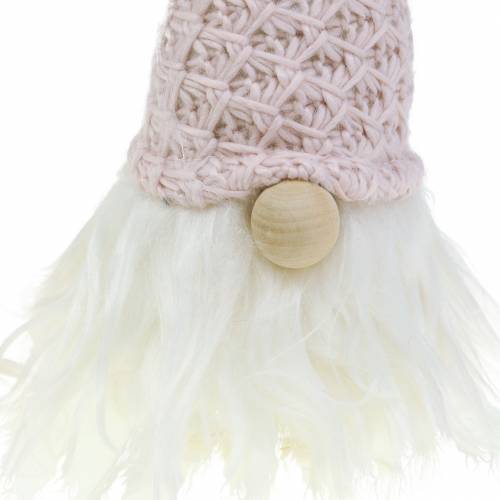 Artikel Imp med uld hat pink / hvid 43cm 2stk