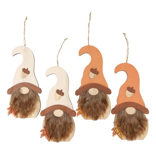 Artikel Nisse vedhæng trædekoration efterårsnisser 21×10,5cm 4 stk.