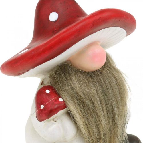 Floristik24 Deco alf keramisk champignon hat borddekoration rød, hvid H10.5cm 3stk