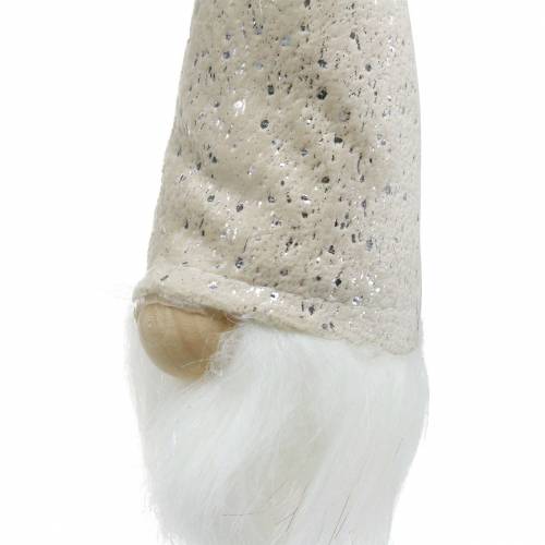 Floristik24 Gnome med spids hat til hængende creme 17cm L25cm 4stk