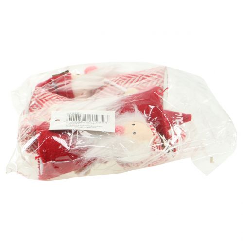 Floristik24 Nisse rød, hvid 9cm 4 stk