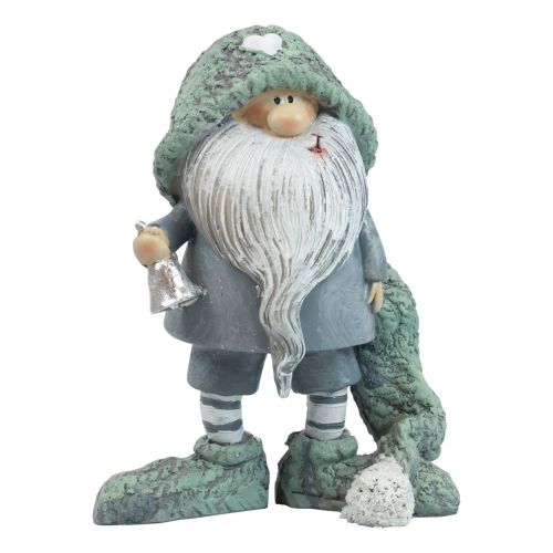 Floristik24 Nisse Julenisse dekorativ figur grågrøn 10,5×7×14cm