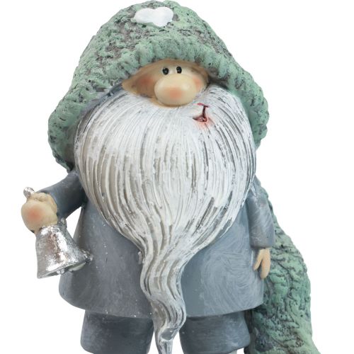 Floristik24 Nisse Julenisse dekorativ figur grågrøn 10,5×7×14cm