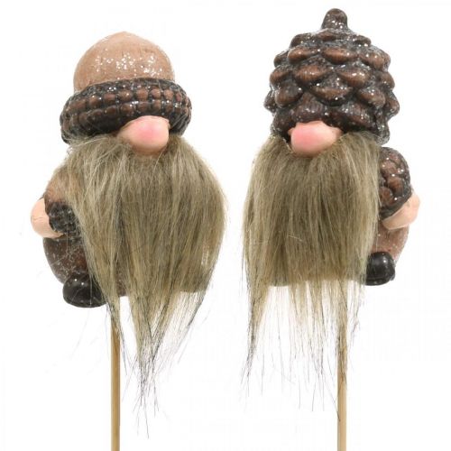 Floristik24 Imp keramiske kogler og agern dekorativ pind 8/8,5cm 4stk