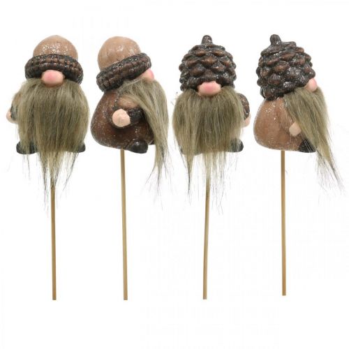 Floristik24 Imp keramiske kogler og agern dekorativ pind 8/8,5cm 4stk
