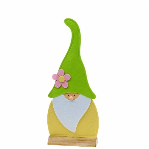 Gnome stående stående filtgrøn, vinduesdekoration 22cm x 6cm H51cm