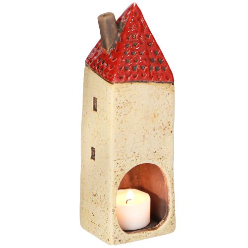 Artikel Lanterne advent keramikhus efterårsdekoration H18/18,5 cm 2 stk.
