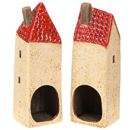Artikel Lanterne advent keramikhus efterårsdekoration H18/18,5 cm 2 stk.