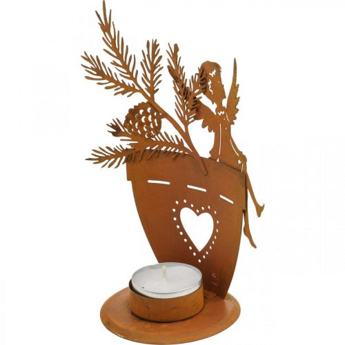 Artikel Fyrfadsstage juleengledekoration rustdekoration Ø8cm H18cm
