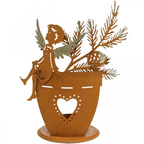 Artikel Fyrfadsstage juleengledekoration rustdekoration Ø8cm H18cm